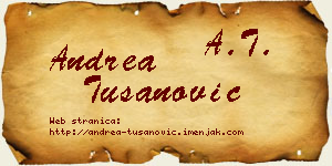 Andrea Tušanović vizit kartica